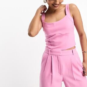 NWT Abercrombie Pink Corset and Trouser Set